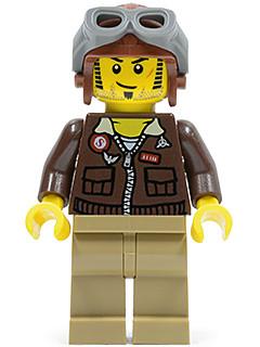 LEGO Minifigure-Jake Raines - Aviator Jacket, Helmet-Pharaoh's Quest-PHA001-Creative Brick Builders